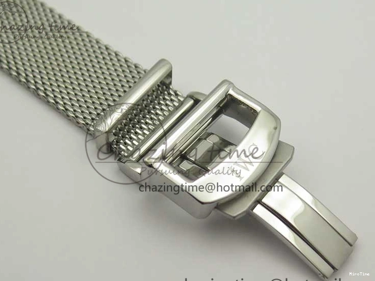 MIROTIME 0327 Breathable Portofino IW356501 SS V3 MK 1:1 Best Edition White Dial Gold Markers On SS Mesh Bracelet MIYOTA 7197